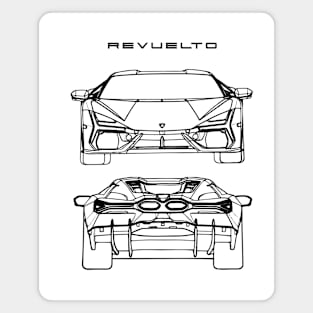 Lamborghini Revuelto Blueprint Magnet